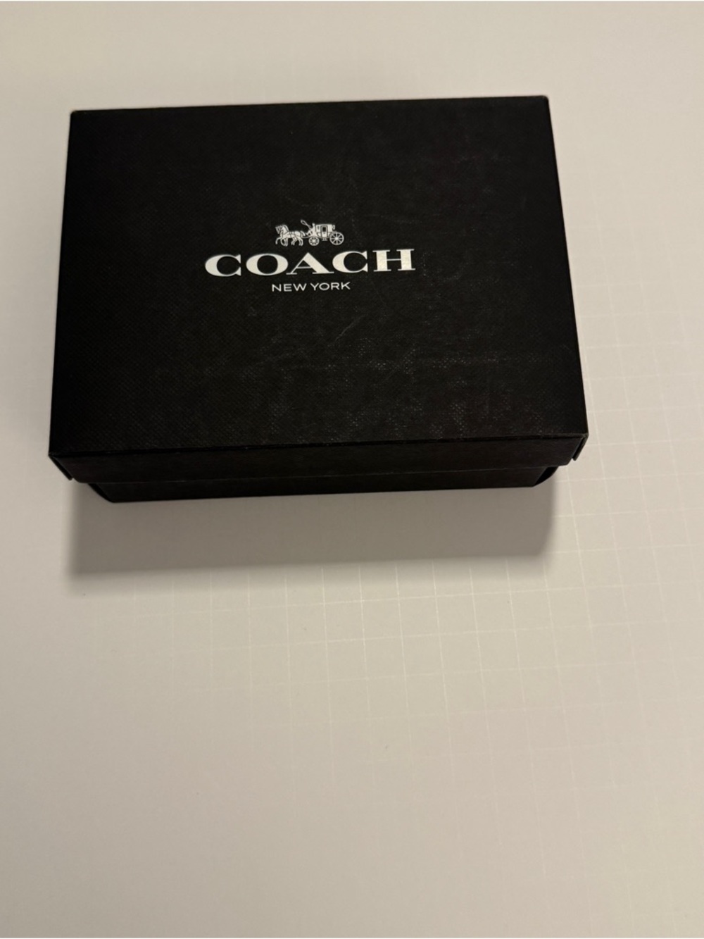 Empty Coach Black Box with Tissue Paper